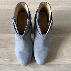 Rag and Bone Gray Harrow Suede Booties